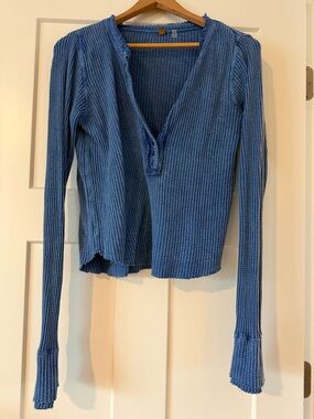 Free People One Colt Thermal Blue